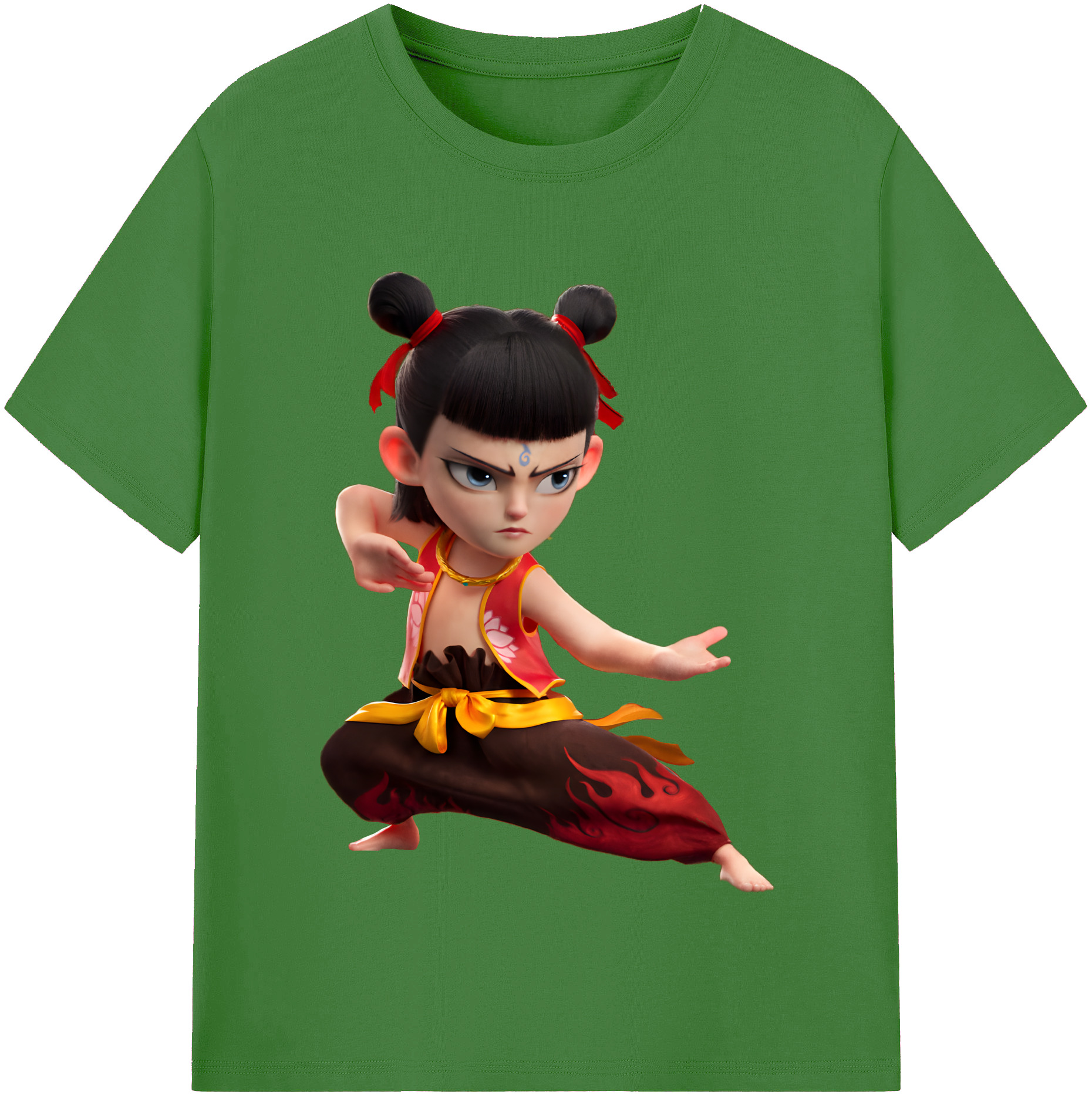（画像用） Ne Zha 2 ナタ 魔童の大暴れ レディースカジュアルプリントTシャツ（綿100％）